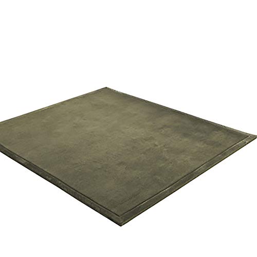 TOPYL Niños Arrastrándose Alfombra para Salón,no-resbalón Bebé Seguro Alfombras,bebé's Dormitorio,3cm De Espesor Espesar Coral Fleece Estera Verde Oliva 100x200cm(39x79inch)