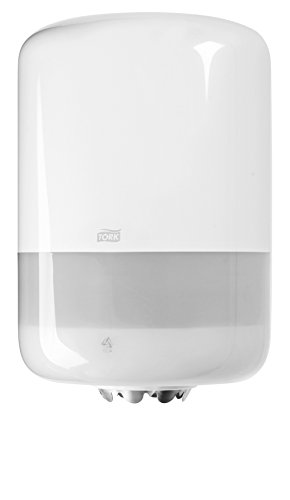 Tork 559000 Dispensador de alimentación central Elevation/Soporte de papel mecha compatible con el sistema M2 / Blanco