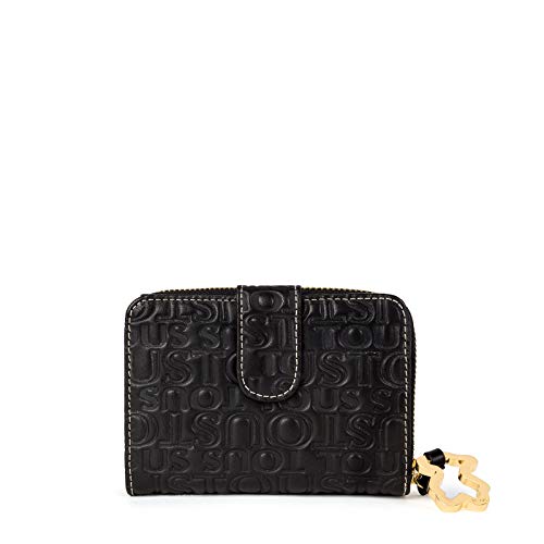 Tous Andrea Logo - Monedero para Mujer, Negro, 13 x 11 x 2.5 cm