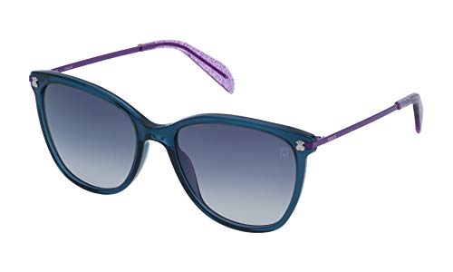 TOUS STO994-550AGQ Gafas, Transparente/Azul, 55/18/135 para Mujer