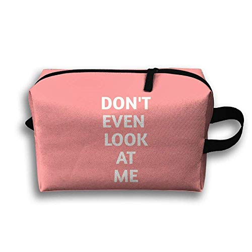 Travelling Makeup Bag Don't Even Look At Me Cosmetics Case Organizer Bag Zipper