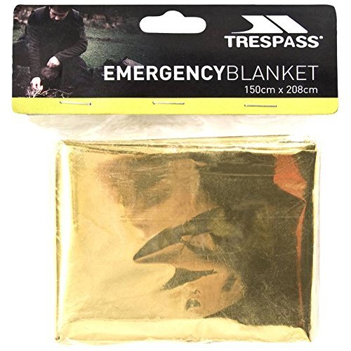 Trespass Foil X, Manta de Emergencia Unisex, 150 x 208 cm, Dorado