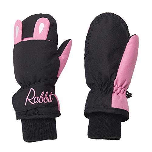 TRIWONDER Guantes de Esquí Impermeables Cálidos de Invierno para Niños de 1-8 Años (Rosa, L (4-8 años))