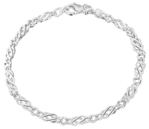 Tuscany Silver Pulsera de Plata de Ley para Mujer 18 cm