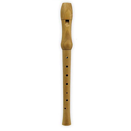 Tuyama® TFS-18D C-Soprano Flauto Dulce Soprano - Digitación Alemana - Madera de Arce - con Tablatura y 2 Partituras - Soprano Recorder Flute