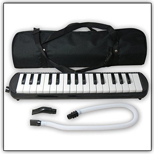 Tuyama® TMD-132 Melodica Negro Con boquilla y manguera de soplado, Incluye una bolsa para transporte (32 teclas)