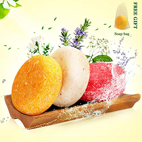 Ucradle Shampoo Bar, 100% Natural Vegan Hair Shampoo Bar Varias Plantas Essence Hand Shampoo Bar, Apto para todo tipo de cabello