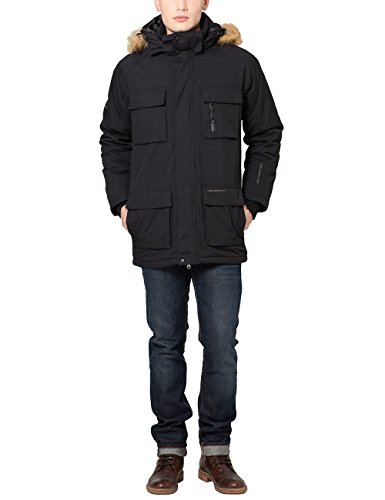 Ultrasport Luca Parka Deportiva, Hombre, Negro, L