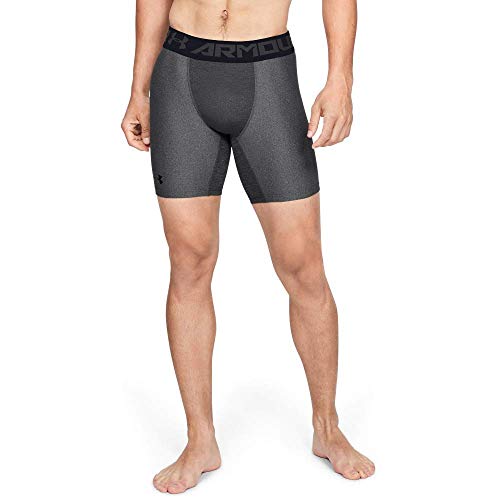 Under Armour Heatgear Armour 2.0 Comp Shorts Pantalón Corto, Hombre, Gris (Carbon Heather/Black 090), L