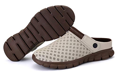 Unisex Hombres Mujeres Zuecos Zapatillas de Playa Respirable Malla Ahueca hacia Fuera Las Sandalias Zapatos Vernano