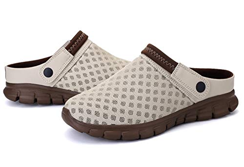 Unisex Hombres Mujeres Zuecos Zapatillas de Playa Respirable Malla Ahueca hacia Fuera Las Sandalias Zapatos Vernano