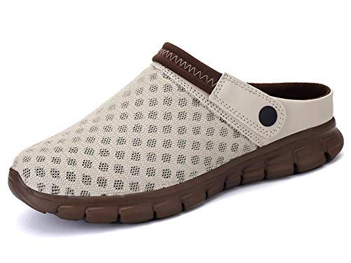 Unisex Hombres Mujeres Zuecos Zapatillas de Playa Respirable Malla Ahueca hacia Fuera Las Sandalias Zapatos Vernano