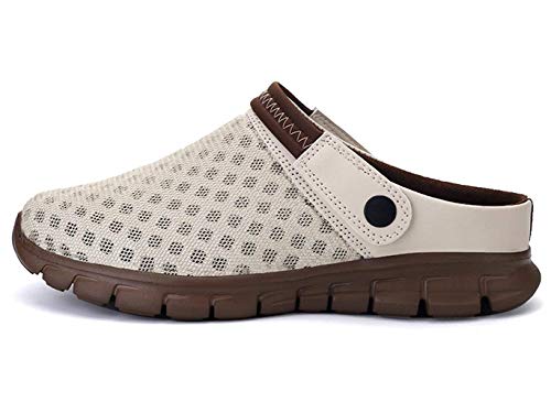 Unisex Hombres Mujeres Zuecos Zapatillas de Playa Respirable Malla Ahueca hacia Fuera Las Sandalias Zapatos Vernano