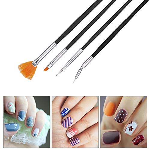 upain 15 Pinceles para Uñas de Gel Nail Art Pen Brush Cepillo de Esmalte Uñas para Falso Natural Acrílico Uñas de Gel