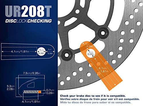 Urban Security Ur208T Candado Antirrobo Moto Disco Freno, 10 mm