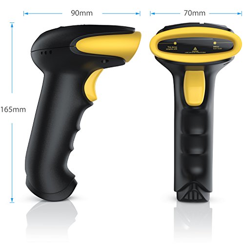 USB 2,4G Lector Código Barras - Escáner de Codigos Inalámbrico - Wireless Barcode Scanner - Escaner laser de mano Lector de mano