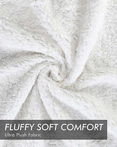 Utopia Bedding Mantas Reversibles de Franela Sherpa (150 x 200 cm) - Gris - Tela de Cepillo Extra Suave, Súper cálida, Mantas para sofás acogedora y Ligera, Cuidado fácil