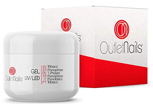 UV Gel Trifasico 3en1 50ml + Primer 15ml sin acido + Limpiador para uñas 100ml Cherry | Para uñas de gel de Outlet Nails