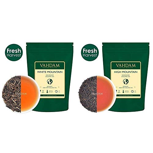 VAHDAM, Muestra De Hojas De Té Oolong - 5 TEAS, 25 porciones | TÉ OOLONG PARA LA PÉRDIDA DE PESO | 5 Delicioso té Oolong | 100% té adelgazante natural, té para perder peso, té desintoxicante