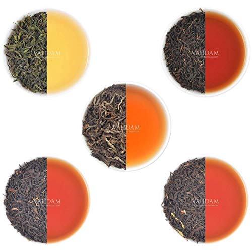 VAHDAM, Muestra De Hojas De Té Oolong - 5 TEAS, 25 porciones | TÉ OOLONG PARA LA PÉRDIDA DE PESO | 5 Delicioso té Oolong | 100% té adelgazante natural, té para perder peso, té desintoxicante