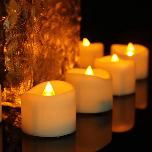 Velas LED Sin Fuego 14 Pack ，Velas LED que parpadean amarillas para hogar festivales decoración, bodas y fiestas