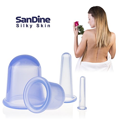 Ventosas Masaje Kit - Ventosa Celulitis - Copas anticelulíticas - Copa de Vacio - Masajeador Facial - Reductor de Mentón Doble - Terapia de Cara - Set de Catación Silicona - Chinas Cup - de Sandine