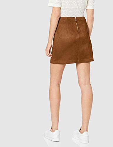 Vero Moda Vmdonnadina Faux Suede Short Skirt Noos Falda, Marrón (Cognac Cognac), Small para Mujer