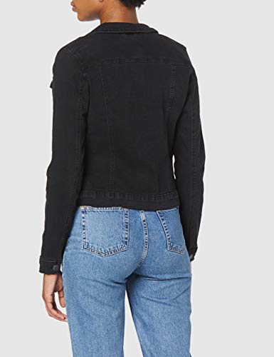 Vero Moda Vmhot SOYA LS Denim Jacket Mix Noos Chaqueta, Negro (Black Black), 42 (Talla del Fabricante: Large) para Mujer