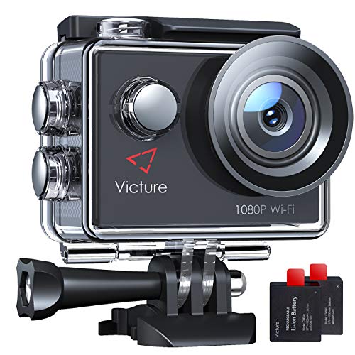 Victure AC400 Cámara Deportiva Acuatica Full HD 1080P 12MP Wi-Fi (Camara de Accion Sumergible hasta 30m con 2'' LCD 170 Gran Angular y Accesorios Ideal para Buceo Ciclismo)