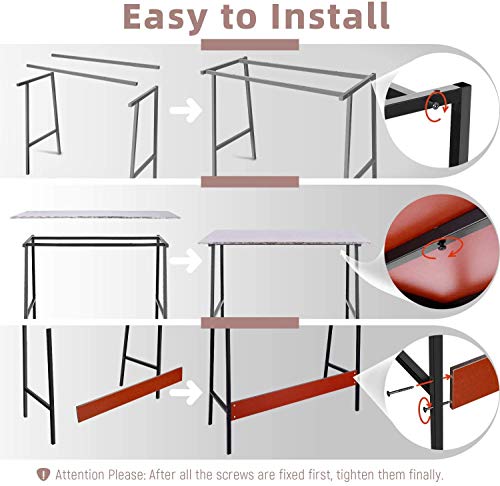 Viewee 100x48x74cm Mesa Escritorio para Mesa Ordenador para Dormitorio o Casa de Alquiler Espacio Moderado