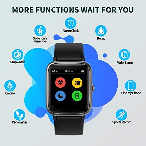 Vigorun Reloj Inteligente Pantalla Táctil Smartwatch para Hombre Mujer Niños Impermeable IP68 Pulsera Actividad Reloj Deportivo con Podómetro Control de Música Monitor de Sueño