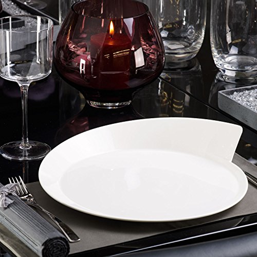 Villeroy & Boch NewWave Plato de Presentación, Porcelana, Blanco, 30 cm