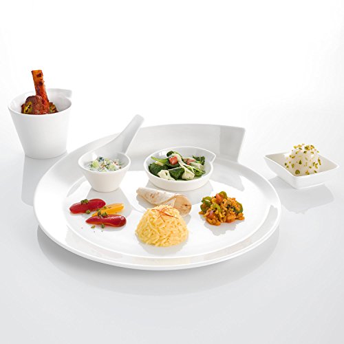 Villeroy & Boch NewWave Plato de Presentación, Porcelana, Blanco, 30 cm