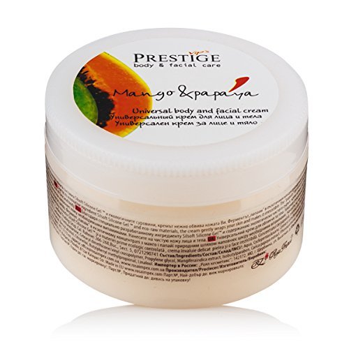 Vip's Prestige Crema Hidratante Reafirmante Cara y Cuerpo con Mango y Papaya, 150 ml