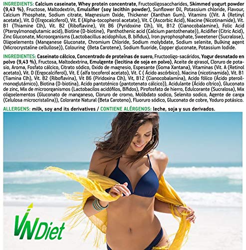 VNDiet - Batido Sustitutivo de Comida para Dieta | Batido para Adelgazar con Proteínas, Reemplazo Comida, Muy Saciante, Bebida Dietética para Adelgazar Rápido, 490gr, Sabor Vainilla