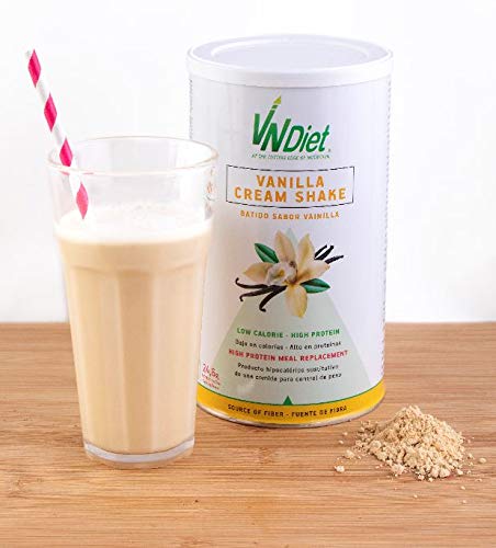 VNDiet - Batido Sustitutivo de Comida para Dieta | Batido para Adelgazar con Proteínas, Reemplazo Comida, Muy Saciante, Bebida Dietética para Adelgazar Rápido, 490gr, Sabor Vainilla