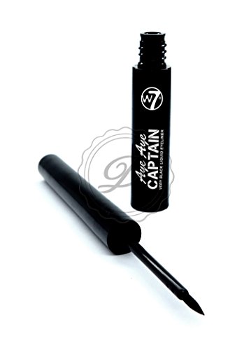 W7 Cosmetics Aye Aye Captain Liquid Eyeliner, Very Black 5 ml by W7