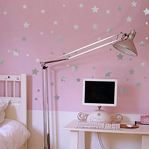 WandSticker4U® 60 estrellas plata pegatinas de pared Niños-Habitación-Bebés