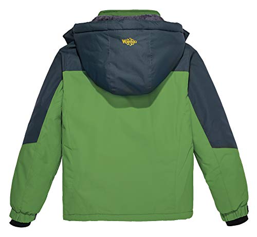 Wantdo Anorak Ski Nieve Deportiva Capucha Invierno Niños Verde Oliva 128-134