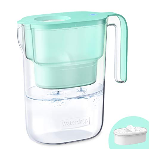 Waterdrop NSF Certificado 2.5L Jarra de Filtro de Agua de Larga duración - Diseñada con un Sistema de filtración de 7 etapas, Elimina Plomo, flúor, Cloro y más, sin BPA, Verde