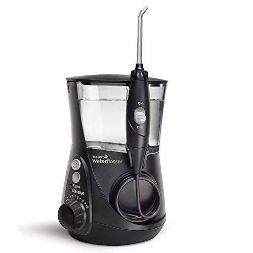 Waterpik WP-662EU Aquarius - Irrigador dental,  100-240V,  depósito de agua de 650 ml,  Negro