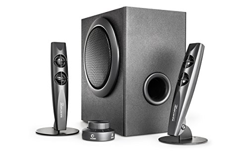 Wavemaster STAX BT - 2.1 Sístema de Altavoces Activos (46 Vatios) con Bluetooth - Ideal para el Uso con TV/Tableta/Smartphone/PC, Color Negro (66211)