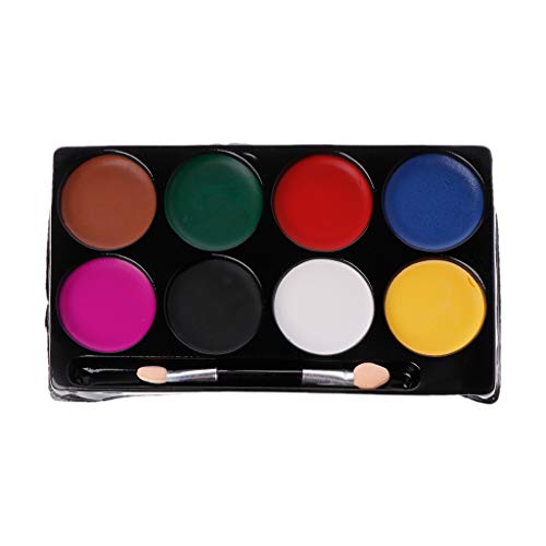 WE-WHLL 8 Colores Body Face Paint Kit Art Maquillaje Pintura Pigmento Fancy Dress Up Party