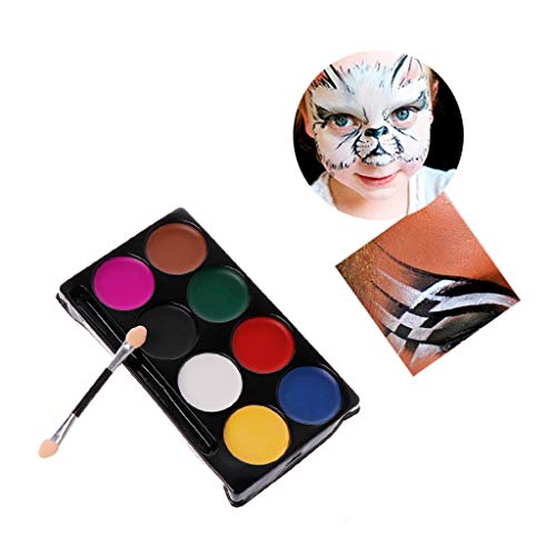 WE-WHLL 8 Colores Body Face Paint Kit Art Maquillaje Pintura Pigmento Fancy Dress Up Party