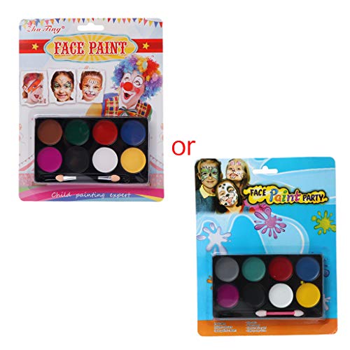 WE-WHLL 8 Colores Body Face Paint Kit Art Maquillaje Pintura Pigmento Fancy Dress Up Party