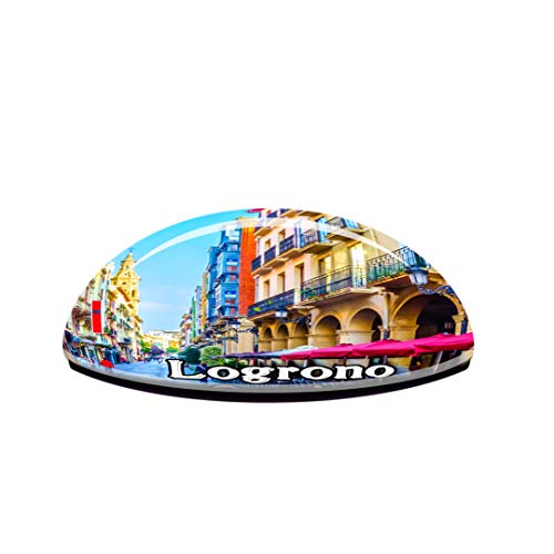 Weekino Logroño España Imán de Nevera Cristal de Cristal 3D Ciudad Turística Recuerdo de Viaje Colección Regalo Fuerte Etiqueta Engomada del refrigerador