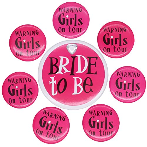 WENTS Hen Party Bride to be Team Bride Insignias Sashes Girls Night Out Despedida de soltera Party Accessories Set, 24pcs