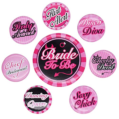 WENTS Hen Party Bride to be Team Bride Insignias Sashes Girls Night Out Despedida de soltera Party Accessories Set, 24pcs