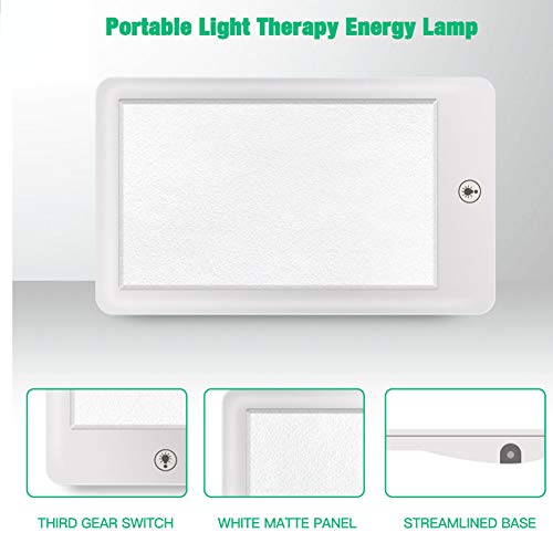 WHCCL Lámpara de fototerapia Sad,Caja de luz LED Full Spectrum 11000 Lux,Tres Modos de iluminación,para la depresión/Trastorno del sueño/Jet Lag