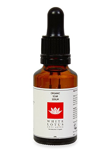 White Lotus Anti Aging: Sérum para Eliminar Cicatrices Scar Serum Aceite de Té Verde Orgánico Rejuvenece las Células de la Piel, Reduce las Rojeces para usar con Derma Roller, Derma Stamp o Solo 25mL